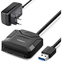 UGREEN Adaptador de USB 3.0 a SATA III con UASP- Cable SATA USB para 3-5&quot- 2-5&quot- HDD SDD- Lector Discos Duros- Comaptible…